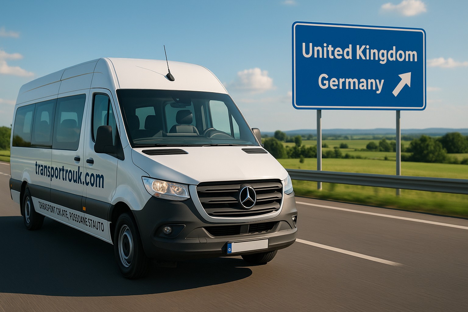 Microbuz transport persoane România Germania UK – colete și auto door-to-door